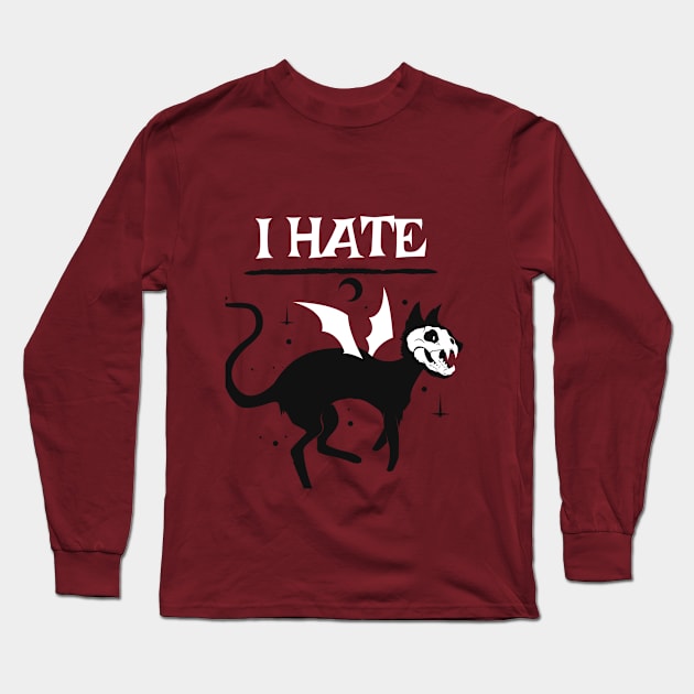 I hate everyone Long Sleeve T-Shirt by Zipora